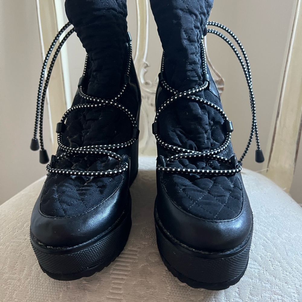 Steve Madden Ballet Lace Up Platform Ankle Boots